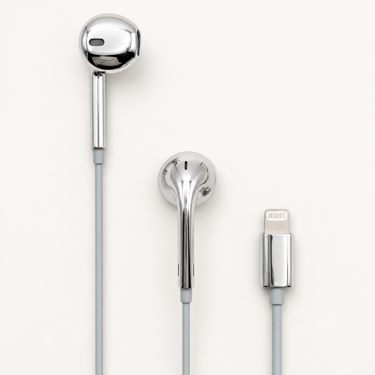 Chromm Wired Earphones — Metallic Silver